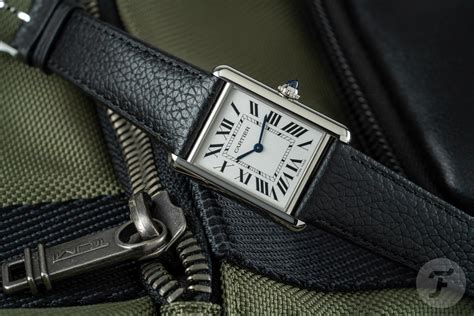 cartier watch rectangular|cartier square watch for men.